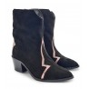 Thunder Boots in Black & Magnetic Pink