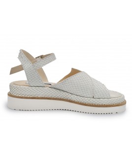 Womanity Sandals In Textured Leather