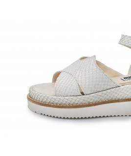 Womanity Sandals In Textured Leather