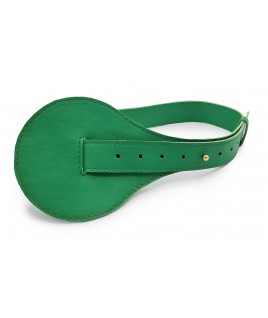 Macaron Textured Leather Waist Belt In Green