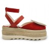 Red Polygon Sandals