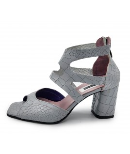 Grey Textured (7 cm) Heels