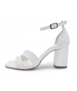 White Straps (7 cm) Heels